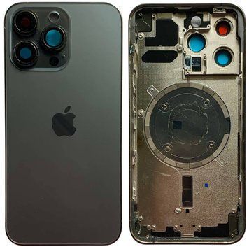 Корпус iPhone 13 Pro Max Black в зборі з тримачем SIM, кнопками, магнітами та сіткою, USA 9473469 фото