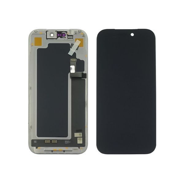 Дисплей для iPhone 17 Pro з чорним тачскрином 120Hz GXQC-Super OLED SOFT Service Pack 51615 фото