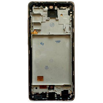 Дисплей для Samsung A725 Galaxy A72 (2021) с черным тачскрином и серебряной корпусной рамкой, OLED 83360 фото