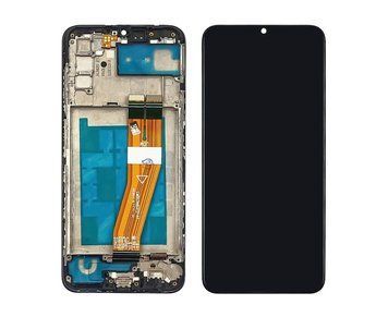 Дисплей для Samsung A025F Galaxy A02s с черным тачскрином и корпусной рамкой, IPS 1405355 фото