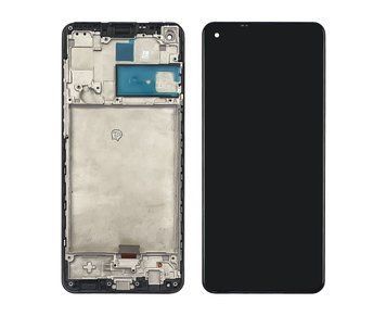 Дисплей для Samsung A217 Galaxy A21s 2020 с черным тачскрином и корпусной рамкой, IPS 1405360 фото