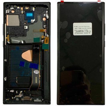 Дисплей для Samsung N985 | N986 Note 20 Ultra 5G с черным тачскрином и корпусной рамкой, OLED 83386 фото