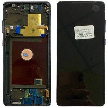 Дисплей для Samsung N770 Galaxy Note 10 Lite с черным тачскрином и корпусной рамкой, OLED 83362 фото