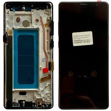 Дисплей для Samsung N950 Galaxy Note 8 с черным тачскрином и корпусной рамкой, INCELL 1405388 фото