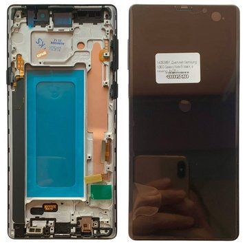 Дисплей для Samsung N960 Galaxy Note 9 с черным тачскрином и корпусной рамкой, INCELL 1405389 фото