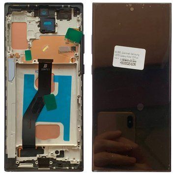 Дисплей для Samsung N975 Galaxy Note 10 Plus с черным тачскрином и корпусной рамкой, INCELL 83395 фото
