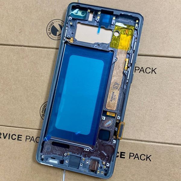 Дисплей для Samsung G975 Galaxy S10 Plus с черным тачскрином и серой корпусной рамкой, IPS (дисплей не округлен) 535101 фото