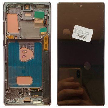 Дисплей для Samsung N980 N981 Galaxy Note 20 с черным тачскрином и корпусной рамкой, INCELL 83399 фото