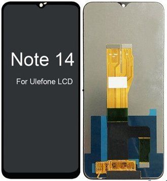 Дисплей для Ulefone Note 14 с черным тачскрином, Original (PRC) 321917 фото