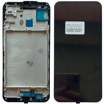 Дисплей для Samsung A155 Galaxy A15 5G с черным тачскрином и корпусной рамкой, Дисплей для Samsung A155 Galaxy A15 5G з чорним тачскріном та корпусною рамкою, Hard OLED 1405395 фото