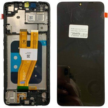 Дисплей для Samsung A055 Galaxy A05 2023 с черным тачскрином и корпусной рамкой, INCELL 83384 фото
