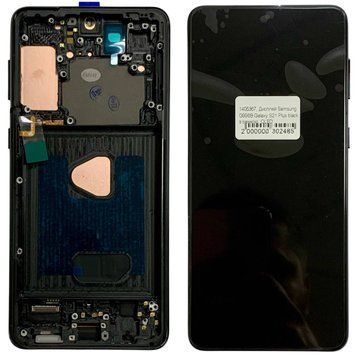 Дисплей для Samsung G996 Galaxy S21 Plus с черным тачскрином и корпусной рамкой, OLED 1405367 фото