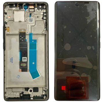 Дисплей для Xiaomi Redmi Note 14 Pro 4G (24116RACCG) с черным тачскрином и корпусной рамкой, OLED 9860825 фото