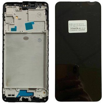 Дисплей для Samsung A165 Galaxy A16 2024 с черным тачскрином и корпусной рамкой, OLED 83365 фото