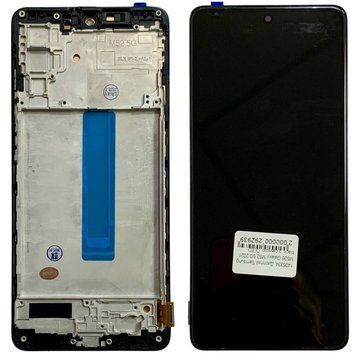 Дисплей для Samsung M526 Galaxy M52 5G с черным тачскрином и корпусной рамкой, OLED 1405334 фото