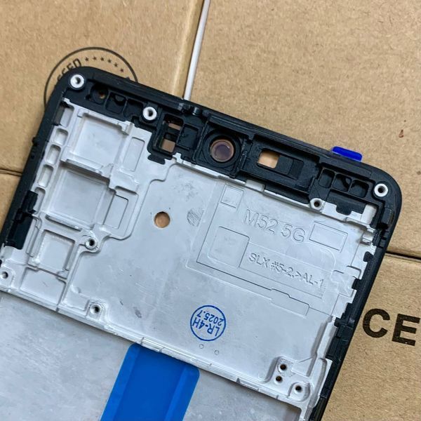 Дисплей для Samsung M526 Galaxy M52 5G с черным тачскрином и корпусной рамкой, OLED 1405334 фото